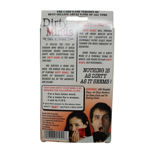 Dirty Minds The Game Of Naughty Clues Travel Card Game OPENED BOX - Picture 3 of 3